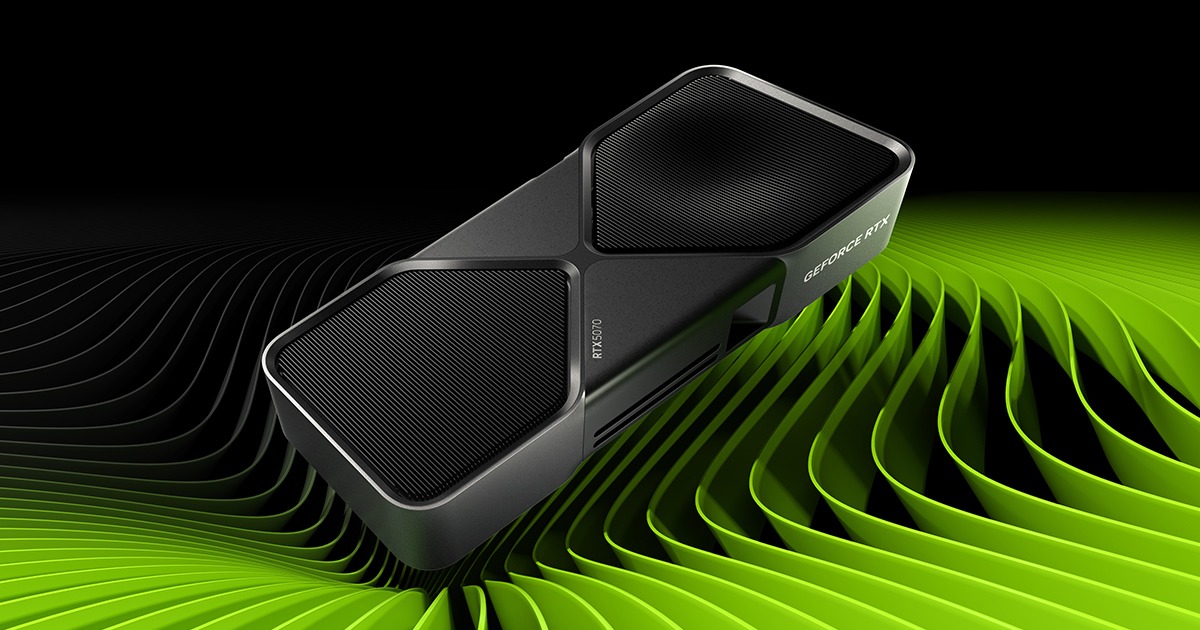 Official RTX 5070 family artwork. Board design, cooler and ports vary by board partner.