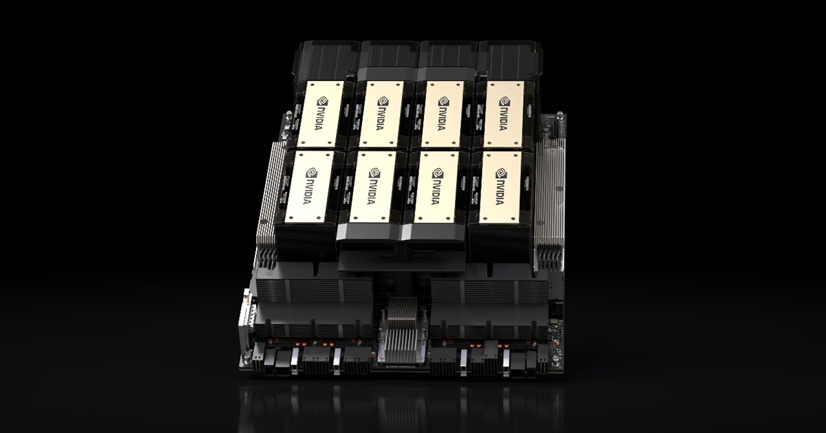 Official H200 family artwork showing a multi-GPU system baseboard, not one standalone GPU. SXM and PCIe NVL variants differ.